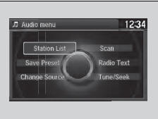 Use the interface dial or MENU button to