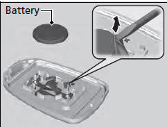3. Remove the button battery with the small