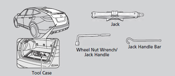 The tools were stored in the cargo area.