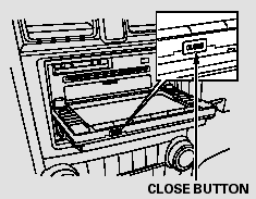 To return the screen to the upright position, press the CLOSE button on the edge