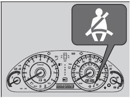 Your vehicle monitors front seat belt use. If