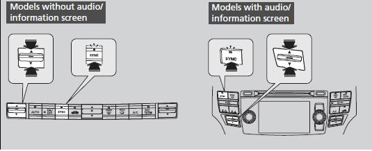 You can set the temperature synchronously for the driver side and the