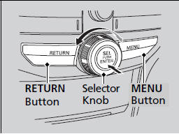 Use the selector knob or MENU button to