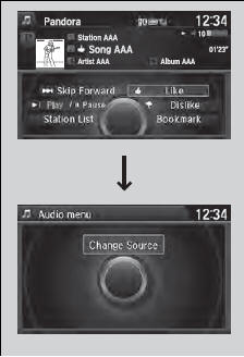 The menu items are shown in the lower half of