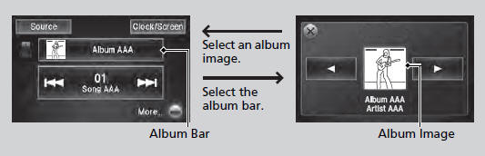 1. Select the album bar.