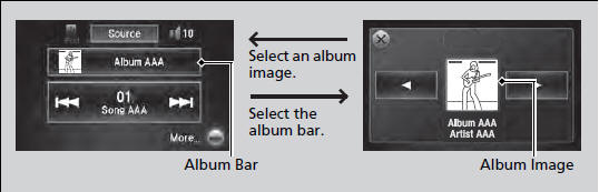 1. Select the album bar.