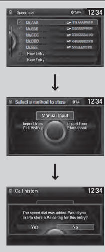 To store a speed dial number: