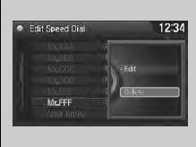 ■ To delete a speed dial