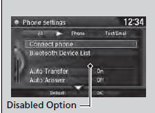 Certain manual functions are disabled or