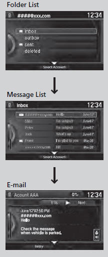 ■ Displaying E-mails