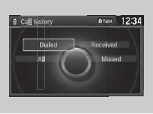■ To make a call using the call history