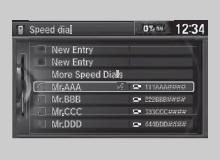 ■ To make a call using a speed dial entry
