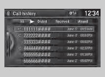 ■ To make a call using the call history