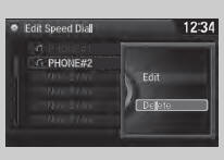 ■ To delete a speed dial