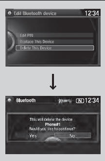 ■ To delete a paired phone