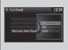 ■ To set up the auto reading option