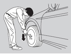 12. Loosen each wheel nut about one turn