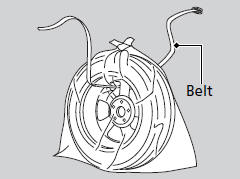 4. Bore through the bag, and pass the holding