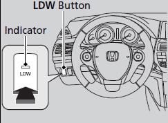 Press the LDW button to turn the system on