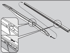 5. Slide the wiper blade onto the holder.