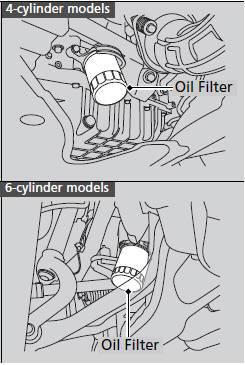 4. Remove the oil filter and dispose of the