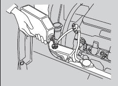 2. If the coolant level is below the MIN mark,