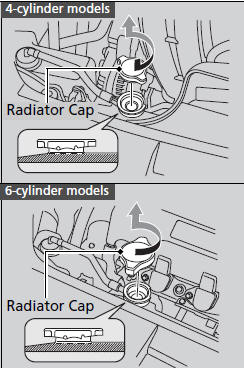 1. Make sure the engine and radiator are