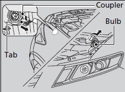 2. Push the tab to remove the coupler.