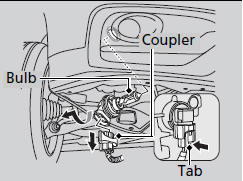 2. Push the tab to remove the coupler.