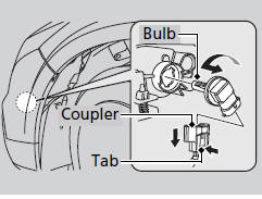 3. Push the tab to remove the coupler.