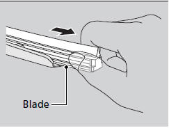 4. Slide the wiper blade out from its holder by