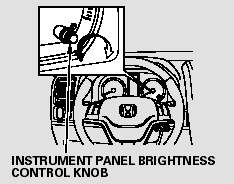 You can change the instrument panel brightness only when the light switch is
