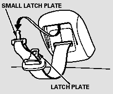 Pull out the small latch plate and the latch plate from each holding slot in
