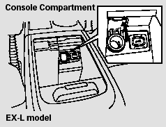 None of the sockets will power an automotive type cigarette lighter element.