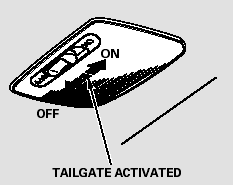 The cargo area light has a threeposition switch. In the OFF position, the light