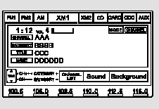 On the audio display, you will see the selected CHANNEL (number), CATEGORY, NAME