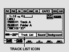 You can also select a file directly from a track list on the audio display.