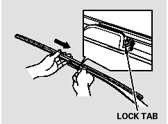 2. Disconnect the blade assembly from the wiper arm: