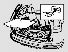 3. Open the tailgate. Raise the cargo area floor lid by lifting up with the strap,
