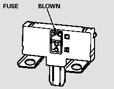 3. Check each of the large fuses in the under-hood fuse box by looking through