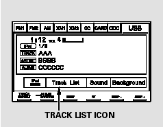 You can also select a file directly from a track list on the audio display.