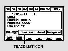 You can also select a file directly from a track list on the audio display.