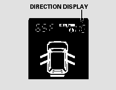 Next to the outside temperature indicator of the information display, a compass