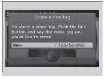 To add a voice tag to a stored speed dial number