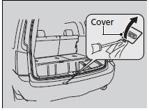 3. Remove the cover and the rubber cap on the cargo area to access the shaft