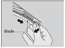 3. Slide the blade out of the wiper.