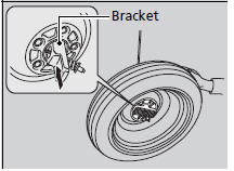 6. Keep turning the wheel nut wrench to create slack in the cable.