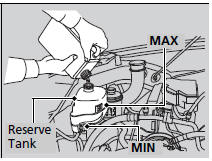 1. Check the amount of coolant in the reserve tank.