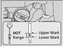 1. Park on level ground, and start the engine.