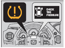 Monitors the tire pressure while you are driving. If your vehicle's tire pressure